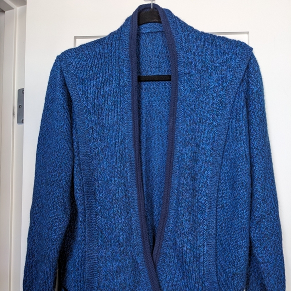 Gorgeous blue mohair open cardigan - Picture 1 of 5